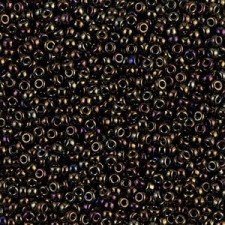 Miyuki rocailles Perlen 11/0 - Metallic brown iris 11-458
